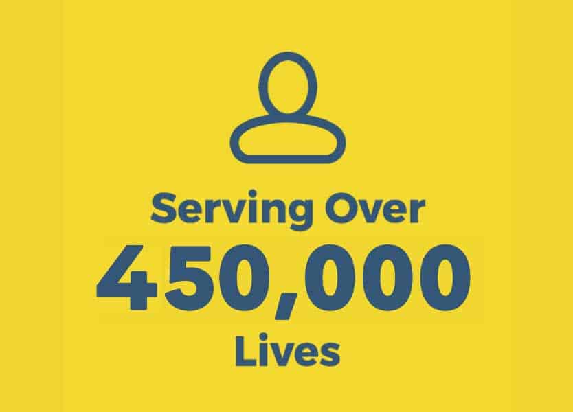 lives-450 Serving Over 350,000 Lives